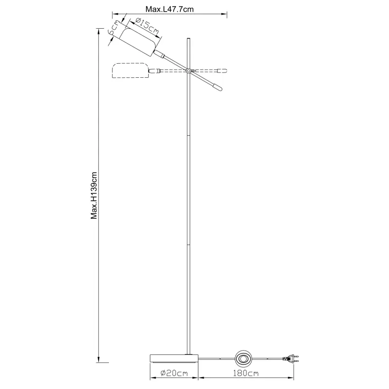 Stojanové svietidlo Globo 24099SB 1x25W E14 230V IP20